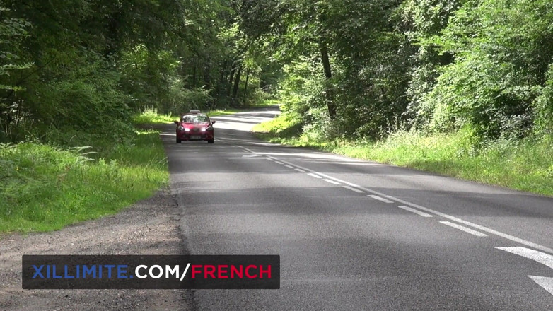 French girls at work: Outdoor anal with his driving college student