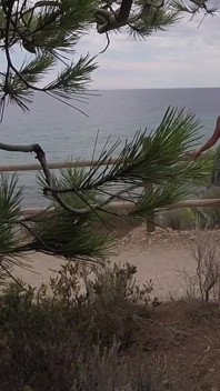 Dick Flash - I Pull Out My Cock in Front of a French Girl... Beach Path and She Helps Me Cum in Mounth Caught!!!