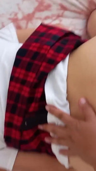 Teacher convinces student to fuck and she comes on brakes! Student eats her teacher's semen