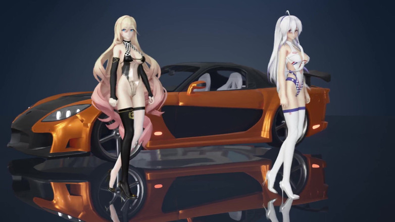 MikuMotion: Čokoládový krém duet striptýz; Černé punčochy; Bílé punčochy; Závodní Leotards
