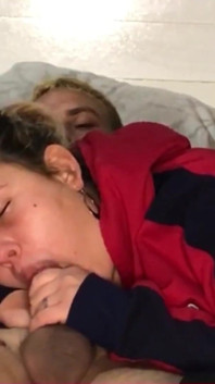 18 Year Old Stepsister Takes Big Load of Cum in Her Mouth