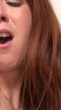 Cute Redhead Babe Rides a Thick Black Cock and Gets Creampied