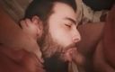 KellyAErick: Cuckold threesome husband eat daddy&amp;#039;s cum KellyAErick