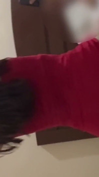 My Shabby Neighbor in a Red Dress Comes Home Late and Comes to Spend the Night with Me
