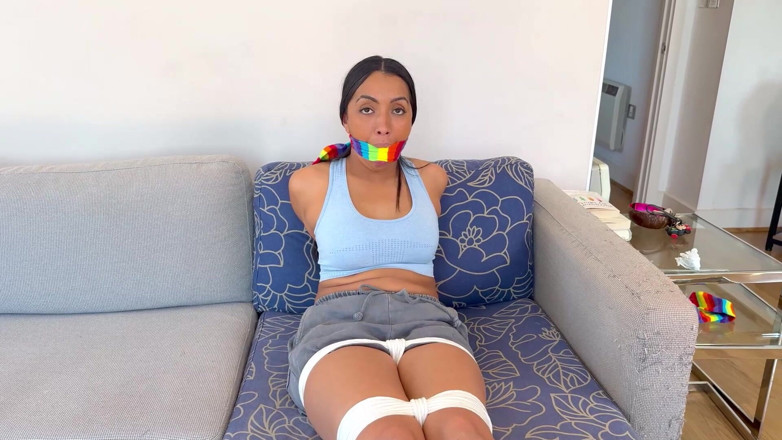 Latina Fetish: Courtney in: Tied up Nanny Left Struggling, Playtime Punishment (hd + Bts)