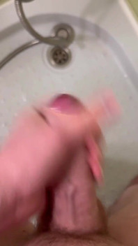 Masturbation and a Big Cumshot in a Public Shower