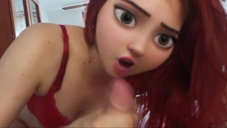 SexyFairyTale: Anime dziewczyna z bliska sex oralny