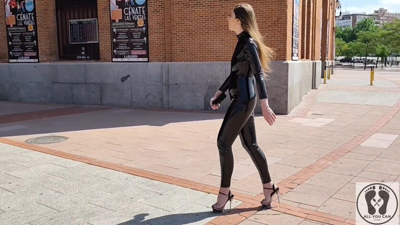 All You Can Fetish: Alice Maze MILF Public Leather Shiny Fetish CEI Pussy Juicy