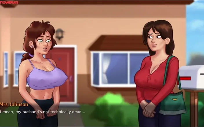 Naughty gameplays: Watching a Movie with His Sexy Mature MILF Landlady Almost...