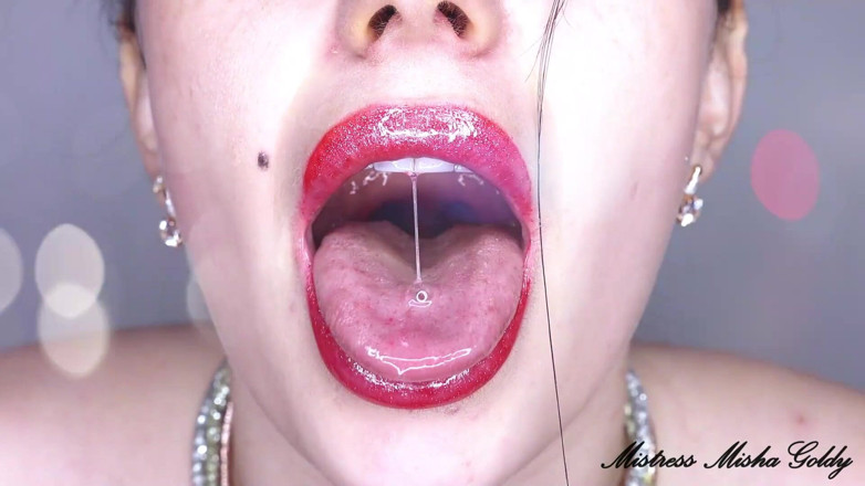 Goddess Misha Goldy: Cheire meus grandes lábios vermelhos + contagem regressiva de porra com...
