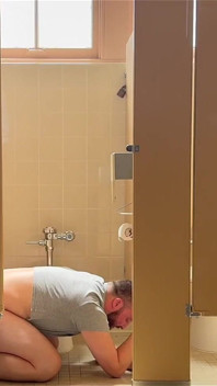 Group Fun in the Gym Bathroom