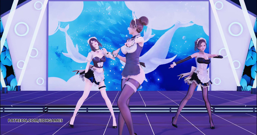3D-Hentai Games: Hurly burly seksi hizmetçi ateşli striptiz 4k