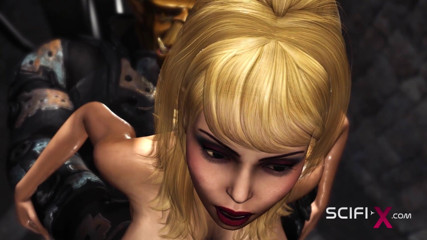 SciFi-X: Mimozemšťanské monstrum tvrdě šuká sexy sexy blondýnku v tmavém žaláři
