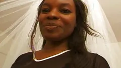 Petite Ebony French Babe Enjoys Hard Interracial Fuck