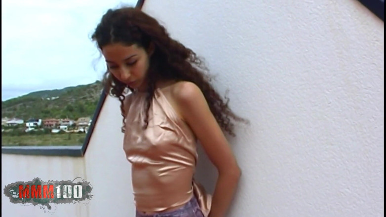MMM100: Safia the Beautiful Skinny Arab Teen Safia in Leggings on...