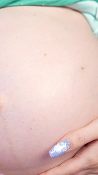 Pregnant Tease and Beg You to Fuck Her, Belly Close up