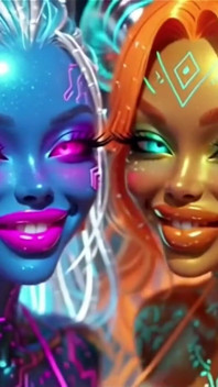 Beautiful Aliens Kiss on Nice Music, Ai Animation