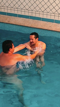Pool Fight: Bear Chubby Vs Jobber - Naked