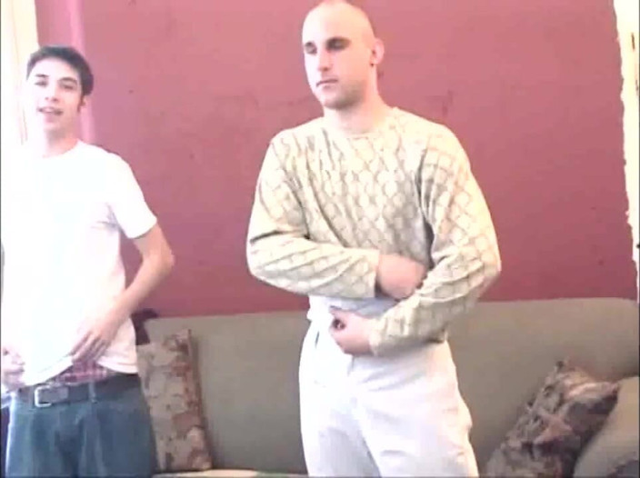 Gaybareback: Two sexy boys in their masturbation scene