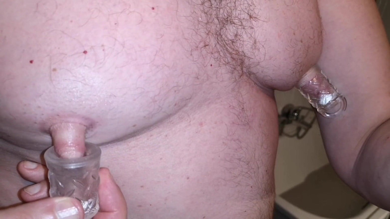 Monster_Meat_: Núm vú lớn bơm lên núm vú của tôi