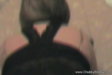Chubby Blondy: Hot wife amateur getting bound