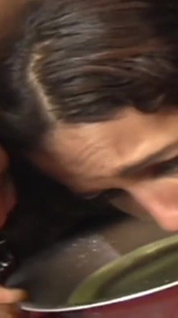 Weak Husband Share Spanking and Piss Tasting Humiliation with Skinny Slut Wife