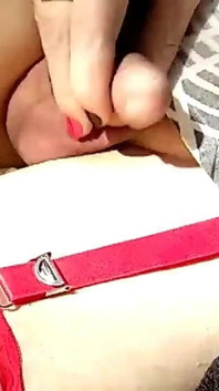 Sissy's Dry Handjob: Outdoor Retrograde Ejac Masturbation
