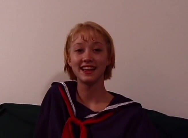Teens Get it Hard: Slender blonde teen riding on cock