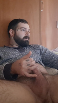 Der bär masturbiert mit seinem haarigen körper im bett