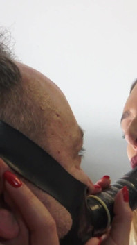 Giant Girls Humiliate Mr. Tiny