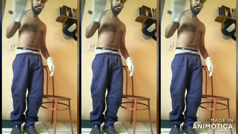 Stink HairyMale: Worker smoking, sagging, gloves