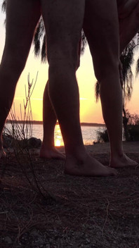 Privater insel-sonnenuntergang-fick