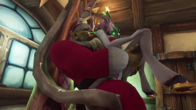 Wraith ward: Chica demoníaca sexy monta la polla de Santa orco: parodiaden