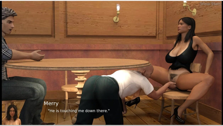 XXX Games Bunk: Project Hotwife - Gameplay - Roleplay - Hotwife Teases Waiter During Dinner