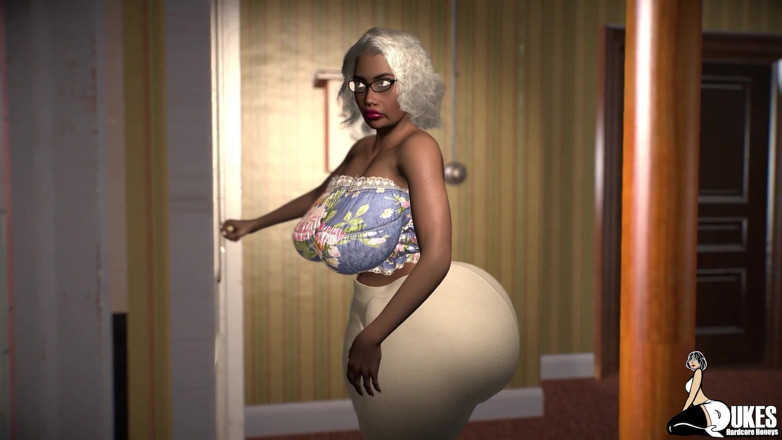 Dukes Hardcore Honeys: A big booty granny sucks and fucks a BBC from...