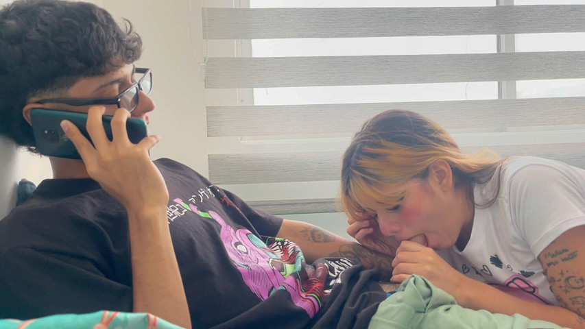 I Give My Little Stepsister the Best Fuck of My Life While Talking to My Girlfriend on the Call. (Gabriela Wish)