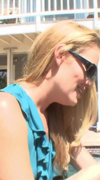 Stepmom pleasuring her teen stepdaughter on the couch