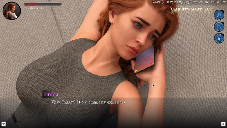 Naughty gameplays: 도덕의 경계 (32부) 소설 게임 - 섹시한 바람피는 마누라