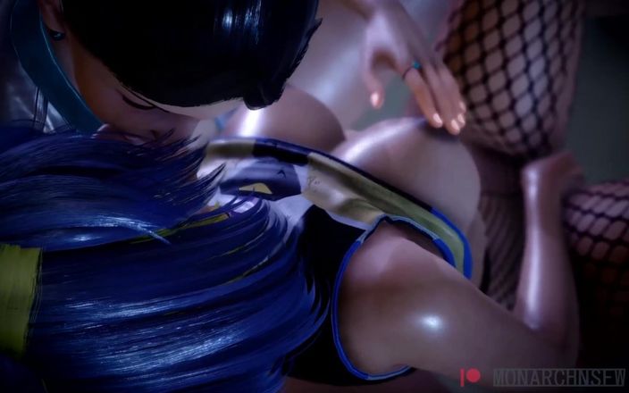 The fox 3D: Valorant Neon &amp;amp;sálvia lésbica Sextoy Ass por Monarchnsfw (animação com Som) 3D Hentai...