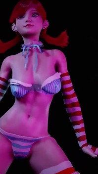สาวผมแดงหางม้าดูไบต์เต้นระบำ : 3D เฮนไท