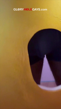 Hung Guy with a Rock-hard Cock at the Gloryhole