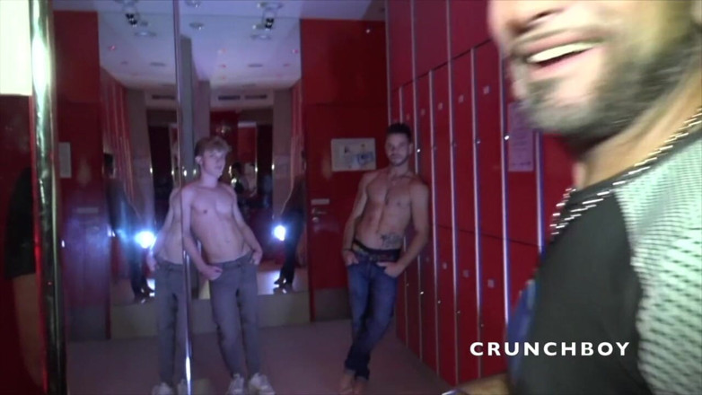 Gay fucked by surprise by straight friend: Twink fucked raw by 2 straight boys curious in a bar...