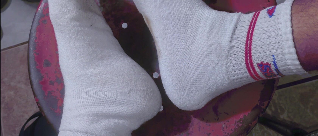 Stink HairyMale: Gray Boxer and White Socks (video 1)