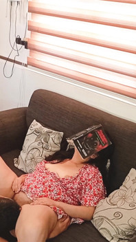 My Stepmom Was Reading a Book When I Surprised Her with a Lick on Her Wet Pussy and Then a Fuck