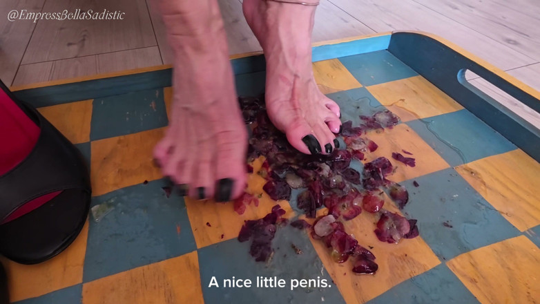Empress Bella Sadic: Grape Crushing, Feet and Sky High Heels of Empress Bella...
