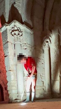 Very Risky and Immense Ejaculation in a Very Public Place