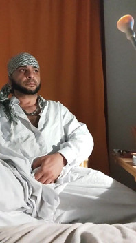 Dirtyjunkbro Dressed in Afghan Clothes, Cover Socks Piss in and Piss Drink