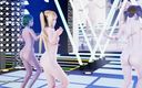 3D-Hentai Games: [mmd] Yoasobi - 전설의 아이돌 Marie Rose Tamaki Misaki의 섹시한 누드 댄스 리그 무수정 헨타이 4K