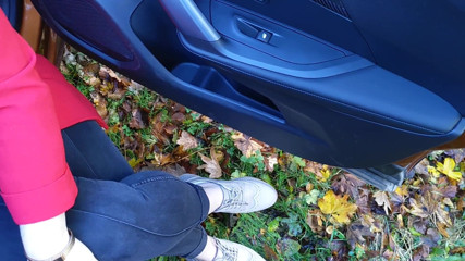 CharnElle: Risky outdoor blowjob near road with facial ending