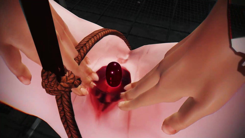Smixix: Svázaná Hentai bondage kouření typ Lo Mmd 3D hnědá barva vlasů...